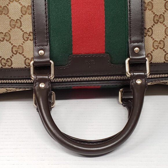 GUCCI Supreme Web Boston Satchel Lux564-092625 - Picture 7 of 16